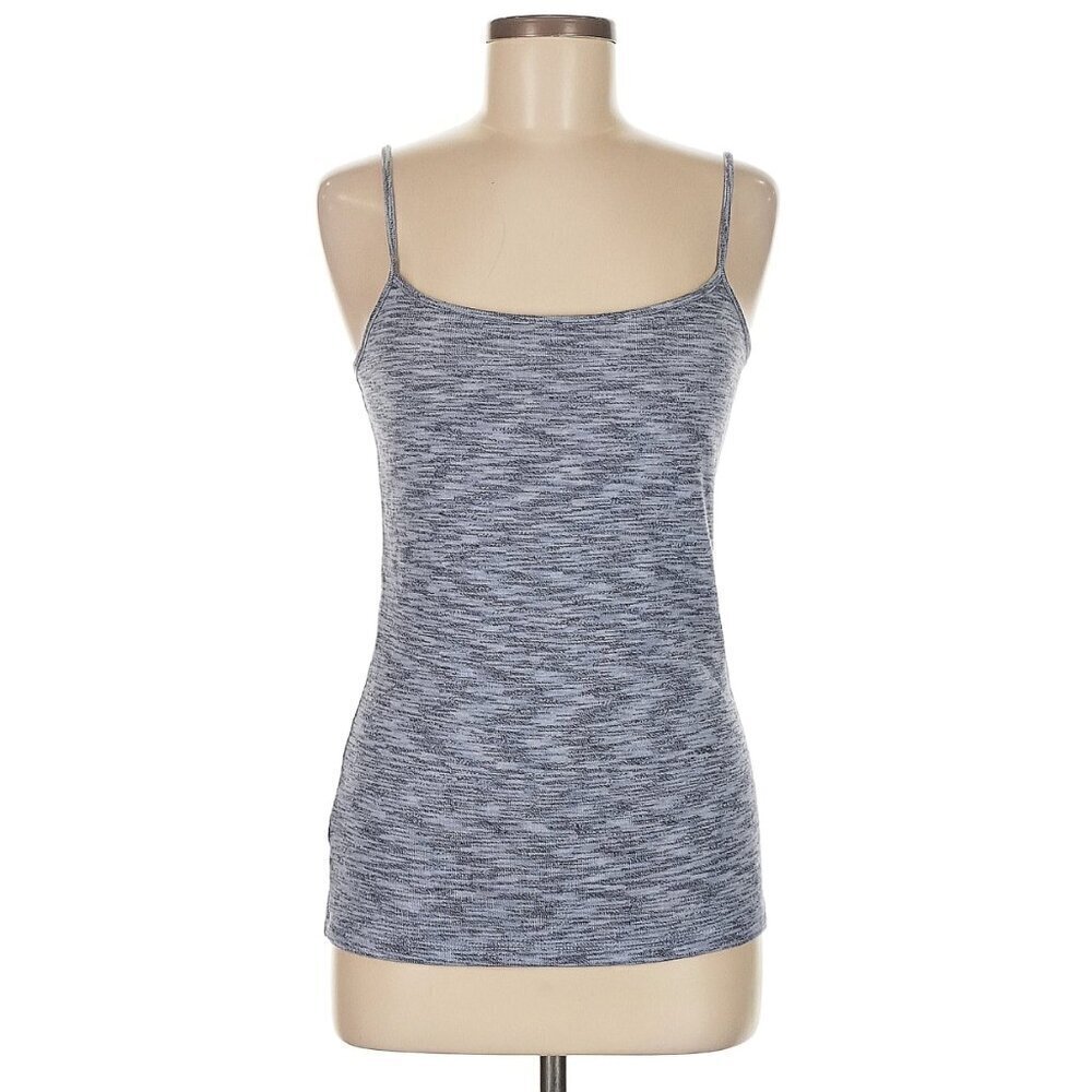 Loft Women's Tank Top Gray Space Dye Sleeveless Square Neck Stretch Rayon 508019